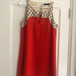 THML orange, blue, and white high neck dress